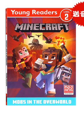我的世界分级读物2级 异界生物 英文原版绘本 Minecraft Young Readers Mobs in the Overworld 儿童冒险游戏故事书小学生分级阅读