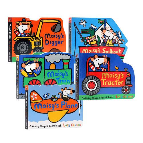 小鼠波波英文绘本交通工具造型