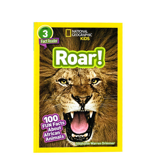 英文原版绘本 National Geographic Readers level 3 Roar! 关于非洲动物的100件趣事 美国国家地理分级阅读读物全彩版儿童百科书