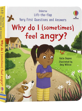 Usborne问与答翻翻书为什么我有时候会生气英文原版绘本Why do I sometimes feel angry幼儿童启蒙科普早教认知情绪管理纸板书