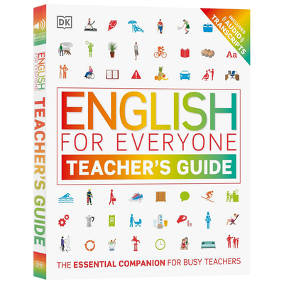 进口英文原版 DK English for Everyone Teacher's Guide 人人学英语教师用书 自学教材雅思托福用书指南工具书 带音频和听力答案