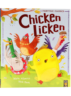 小鸡里肯 进口英文原版绘本 Chicken Licker 儿童英语启蒙图画故事书 Mara Alperin著作 习惯养成睡前读物 Little Tiger Press出版