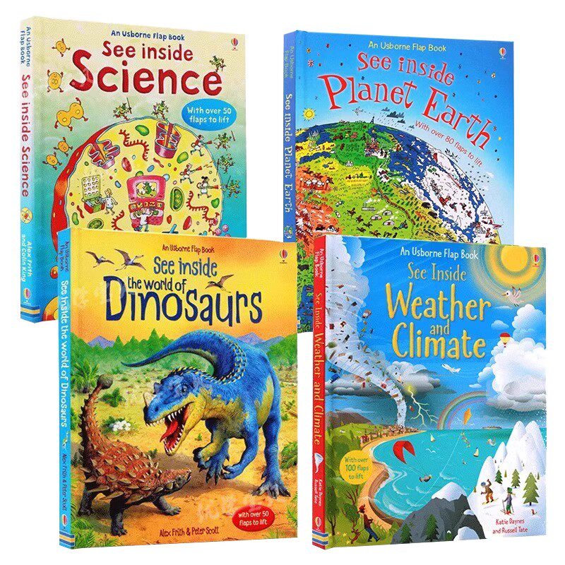 Usborne看里面系列翻翻书4册