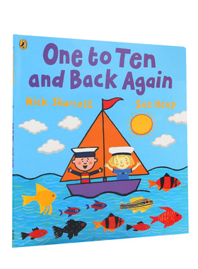 英文原版绘本 One to Ten and Back Again 数数 儿童英语启蒙图画书 名家Nick Sharratt 作品 平装大开本