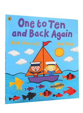 英文原版绘本 One to Ten and Back Again 数数 儿童英语启蒙图画书 名家Nick Sharratt 作品 平装大开本