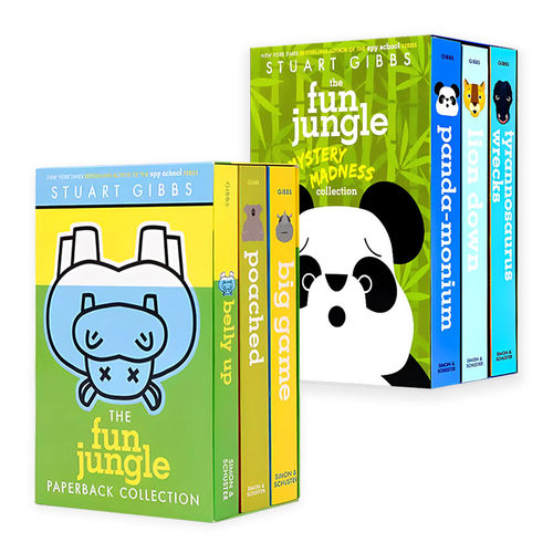 谁杀死了河马亨利 欢乐丛林1-6册盒装 英文原版小说 The Fun Jungle 斯图亚特吉布斯 动物园侦探冒险神秘故事Spy School同作者