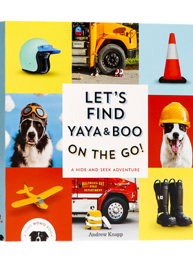 Find momo寻找莫莫系列 一起寻找出行中的丫丫和布布吧英文原版绘本 Let's Find Yaya and Boo on the Go 亲子共读益智图画纸板书