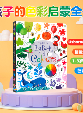 Usborne Big Book of Colours 颜色的奥秘  颜色识别 11大色系130余种颜色 英文原版绘本 儿童色彩启蒙艺术启蒙早教认知纸板书