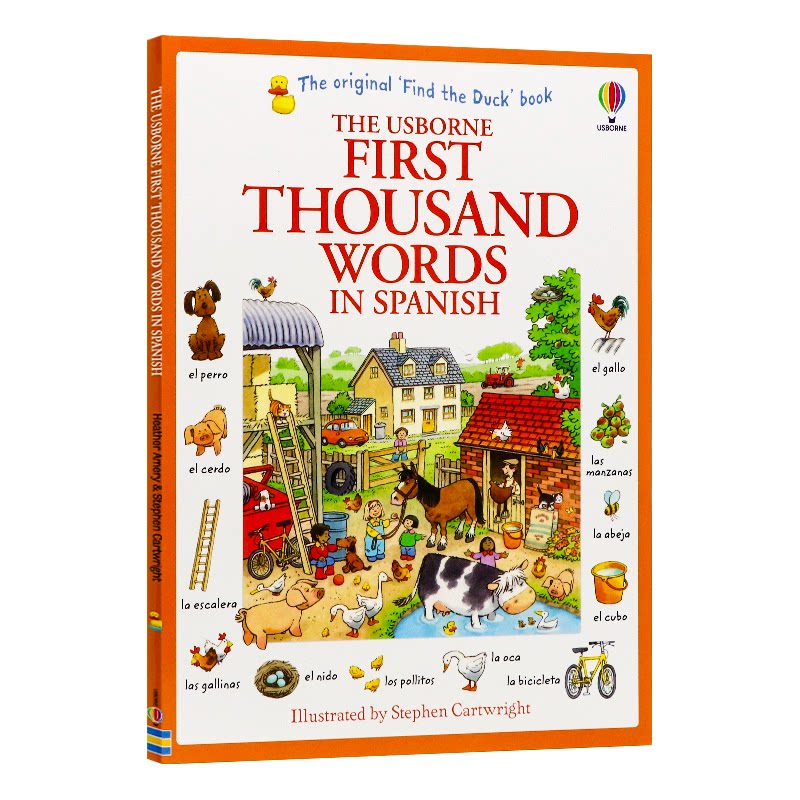 Usborne 基础西班牙语 1000个单词 英文原版 Usborne First Thousand Words in Spanish 主题单词书 全彩插图 生动有趣 词汇辅导