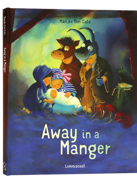马槽圣婴英文原版绘本 Away in a Manger 圣诞主题故事儿歌童谣图画书精装全彩插图Marijke ten Cate