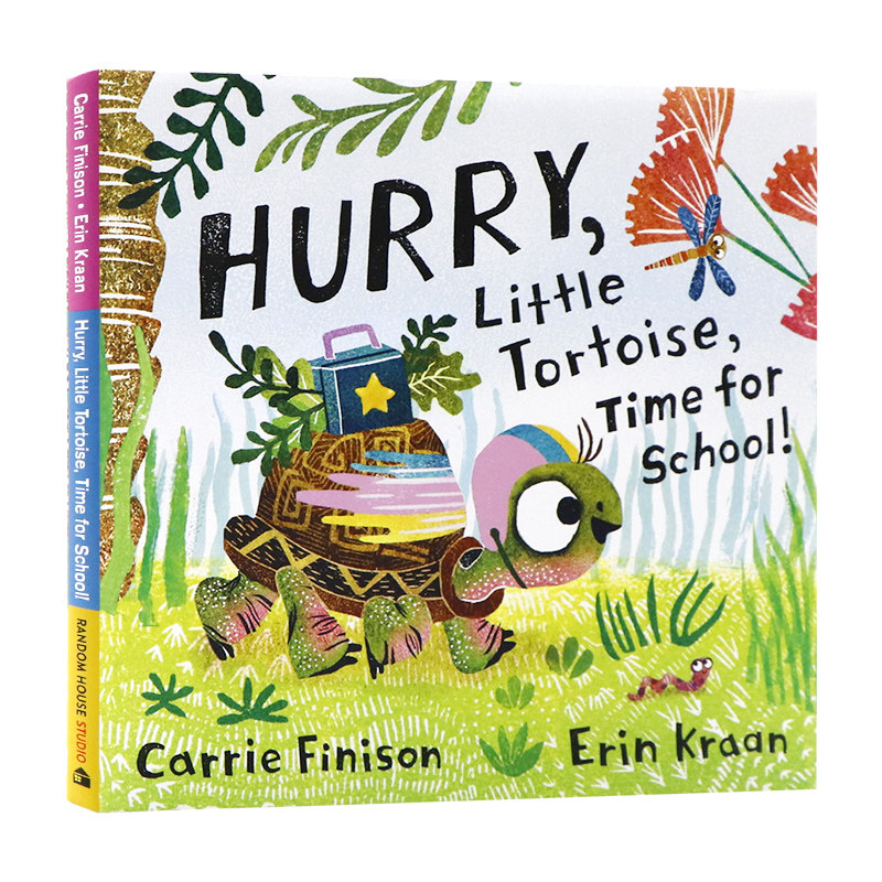 快点,小乌龟,该上学了!英文原版绘本 Hurry, Little Tortoise, Time for School! 鼓励不情愿上学的孩子精装儿童英语图画故事书籍