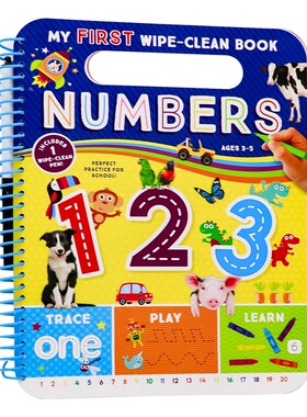 现货 可擦写数字  英文原版  My First Wipe-Clean: Numbers   进口原版图书外文书店儿童书籍翻页 Kidsbooks Publishing