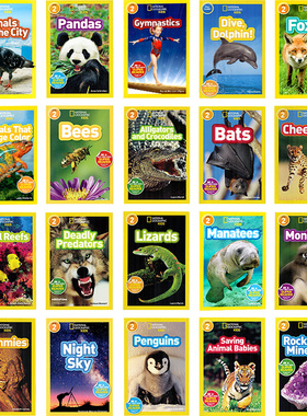 100元5件 国家地理kids 美国国家地理分级阅读2级别National Geographic Kids Readers Level 2 英文原版图书儿童科普百科认知读物