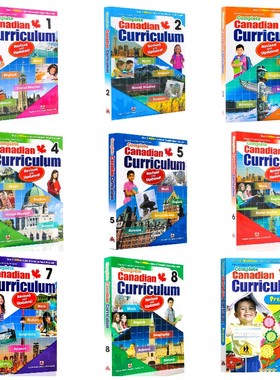 加拿大小学教材英文原版Popular Complete Canadian Curriculum 4科教材 英语数学科学 练习册Math Social Studies Science带答案