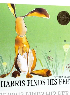 凯特格林纳威奖 哈里的大脚英文原版绘本 Harris Finds His Feet Rayner Catherine 儿童早教启蒙认知图画故事书 英语阅读物读本