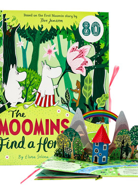 立体书姆明寻找家乡的故事 英文原版绘本 The Moomins Find a Home A Pop-Up Adventure 80周年纪念款改编自托芙扬松首部姆明故事