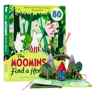 立体书姆明寻找家乡的故事 英文原版绘本 The Moomins Find a Home A Pop-Up Adventure 80周年纪念款改编自托芙扬松首部姆明故事