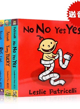 小毛孩小脏孩绘本4册No No Yes Yes Yummy Yucky Big Little英文原版书籍一根毛幼儿启蒙认知纸板书行为习惯培养Leslie Patricelli