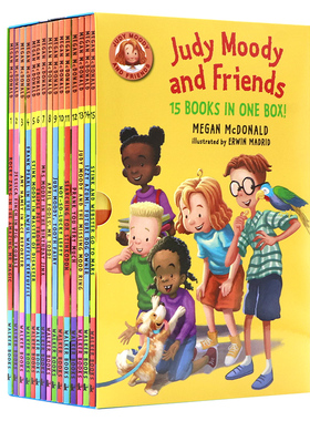 Judy Moody and Friends 稀奇古怪小朱迪系列和她的小伙伴15册套盒英文原版章节桥梁小说 全彩儿童情商启蒙正能量Megan McDonald