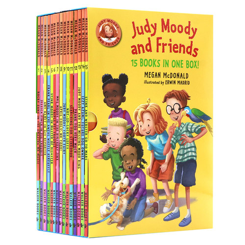 Judy Moody and Friends 稀奇古怪小朱迪系列和她的小伙伴15册套盒英文原版章节桥梁小说 全彩儿童情商启蒙正能量Megan McDonald