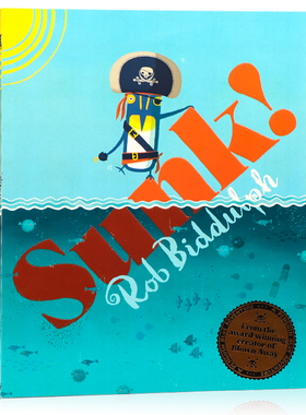 企鹅蓝系列之海盗船冒险英文原版绘本 Sunk! 沉没 一场关于海盗、宝藏和友谊的华丽冒险 儿童英语启蒙认知图画故事书 Rob Biddulph