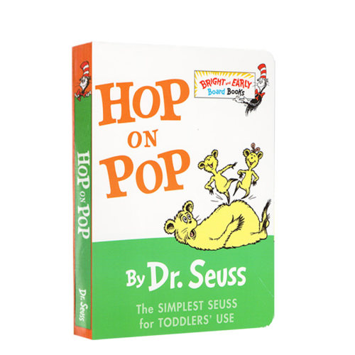 进口英文原版绘本 Hop on Pop Dr. Seuss 在爸爸身上蹦来跳去 廖彩杏书单 纸板书 苏斯博士