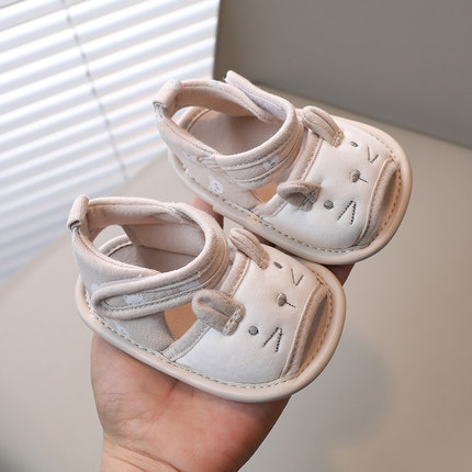 婴儿凉鞋软底步前鞋男女宝宝夏季布凉鞋1岁护脚外出鞋6-8-12个月9
