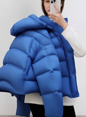 多多时尚三防加厚90白鹅绒羽绒服(配可拆卸帽子)(含90鹅绒)86073