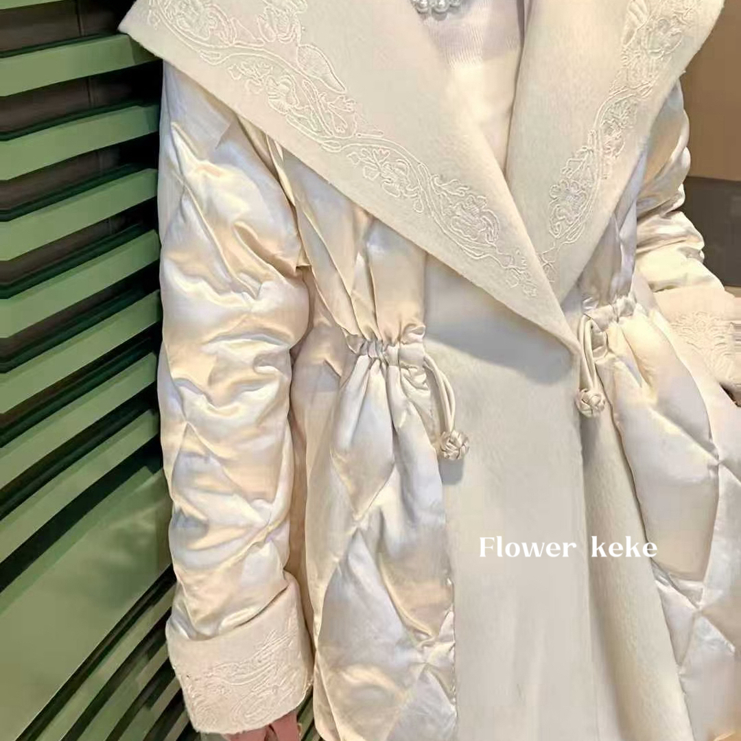 多多店套羽绒服(配腰带)(含90白鸭绒)(90白鸭绒)HHhere9989