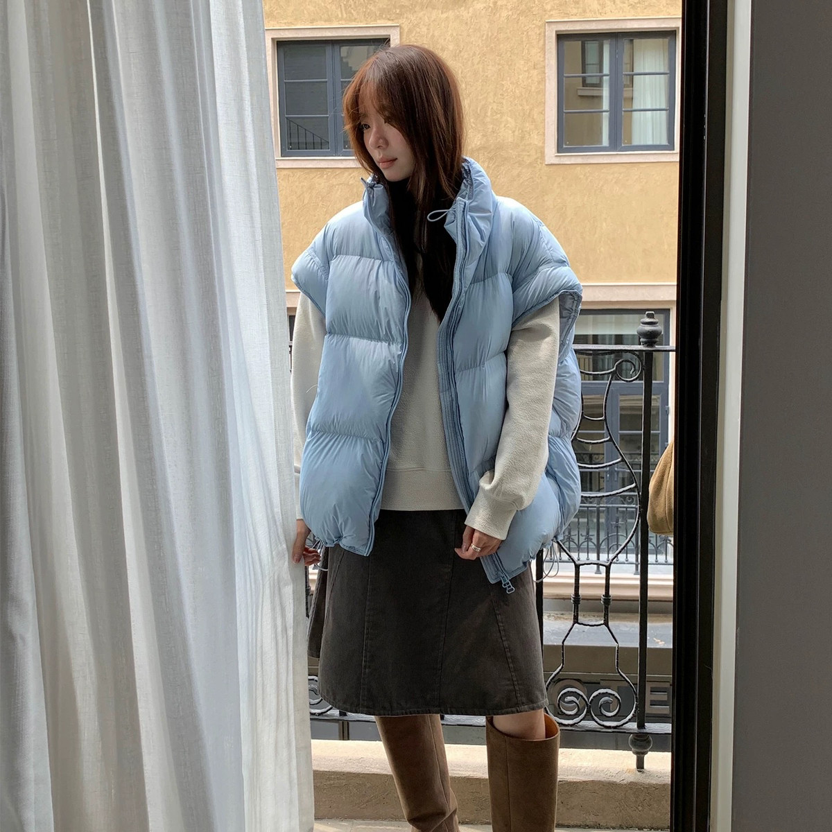 多+-韩系糖果色羽绒服马甲新款宽松时尚舒适保暖羽绒服外套6035