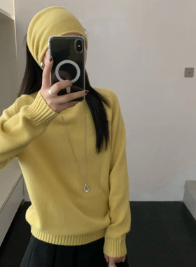 多多臻品圆领套头针织保暖毛衣(配针织头花)（含100羊毛）81178