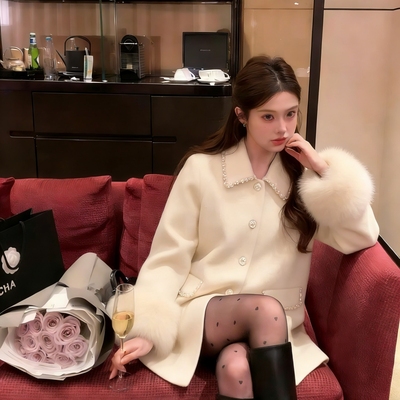 多多套(配可拆卸狐狸袖袖口毛)（含100绵羊毛）L-JY7724