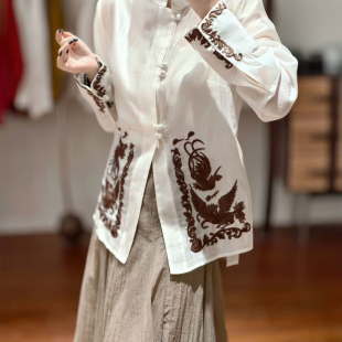 多多26年春款 w249 轻奢提花撞色线迹收腰设计感上衣小衫