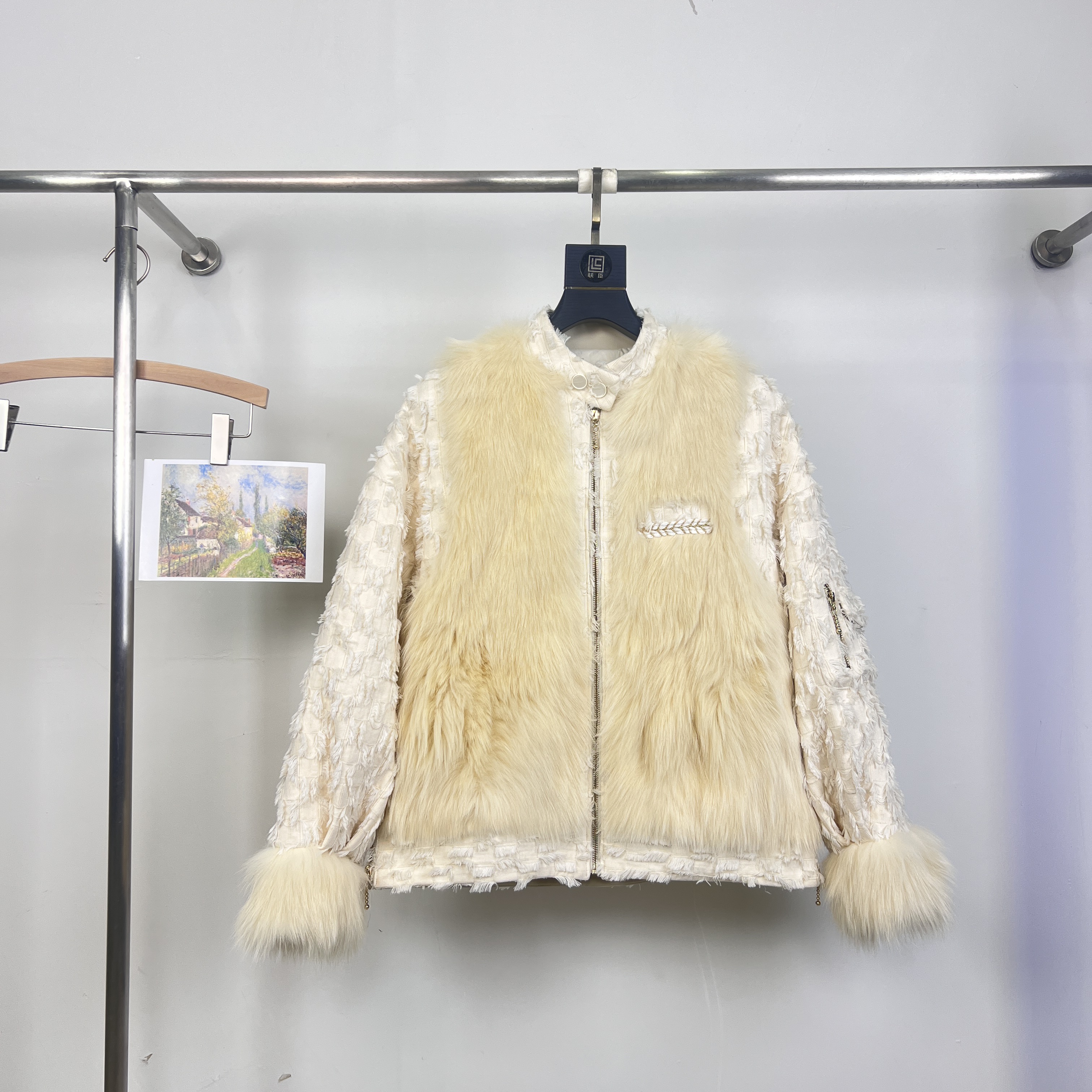 多多小众款拉链加厚内胆保暖年轻皮草(含100狐狸毛)FM121