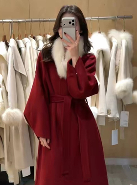 多多小个子羊毛外套(配毛领狐狸毛真毛可拆卸)(含70绵羊毛)04789