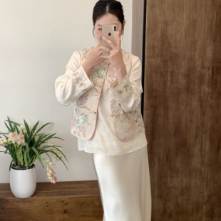 多多店国风新中式-质重工国风新中式珠绣上衣马甲（含5真丝）6100