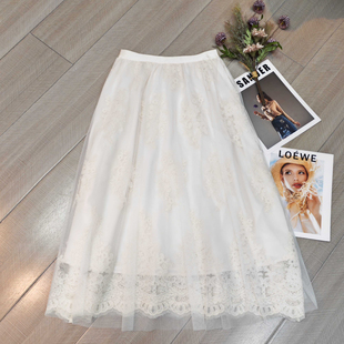 779261 网纱面料半身裙YS12 多多蕾丝甜美百搭半裙采用轻盈