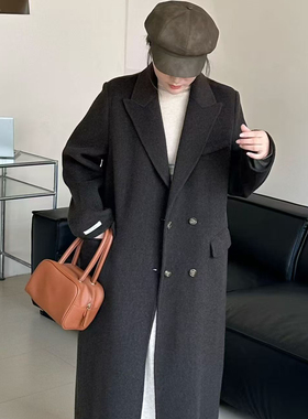 多多新韩版高级感西装领时尚设计大衣羊毛外套（含100羊毛）87961