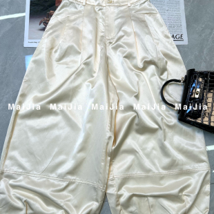 多多小众设计夏上新高级感人丝缎面气球裤 J711 休闲裤