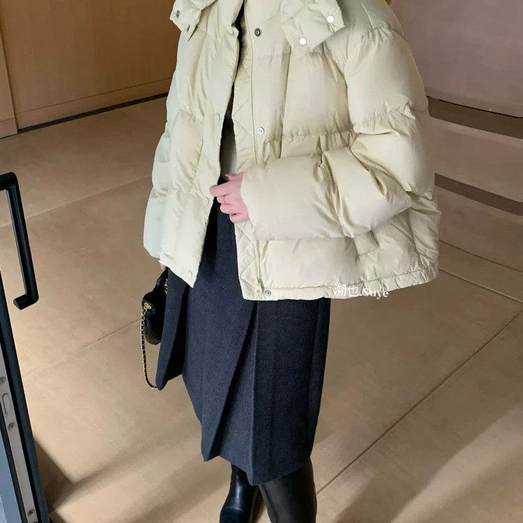 多多设计羽绒服短款加厚面包服连帽外套保暖羽绒服外套HYnm2108