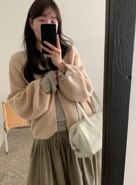 FEEL BLESSE多品牌羊驼氛围感毛衣开衫毛衣(含15羊驼毛)AM530155