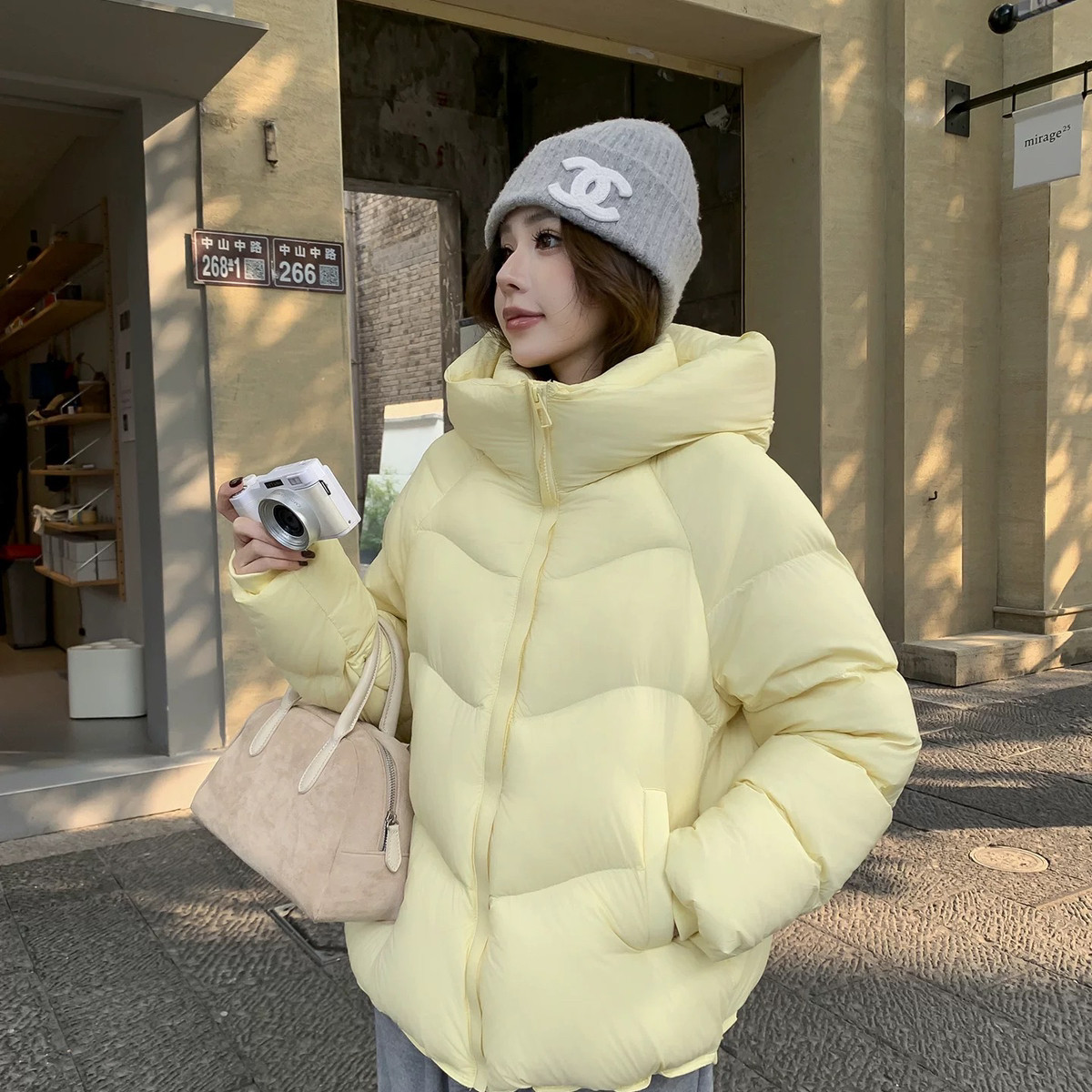 多多绒服女短款小个子宽松加厚面包服外套保暖羽绒服外套2025122