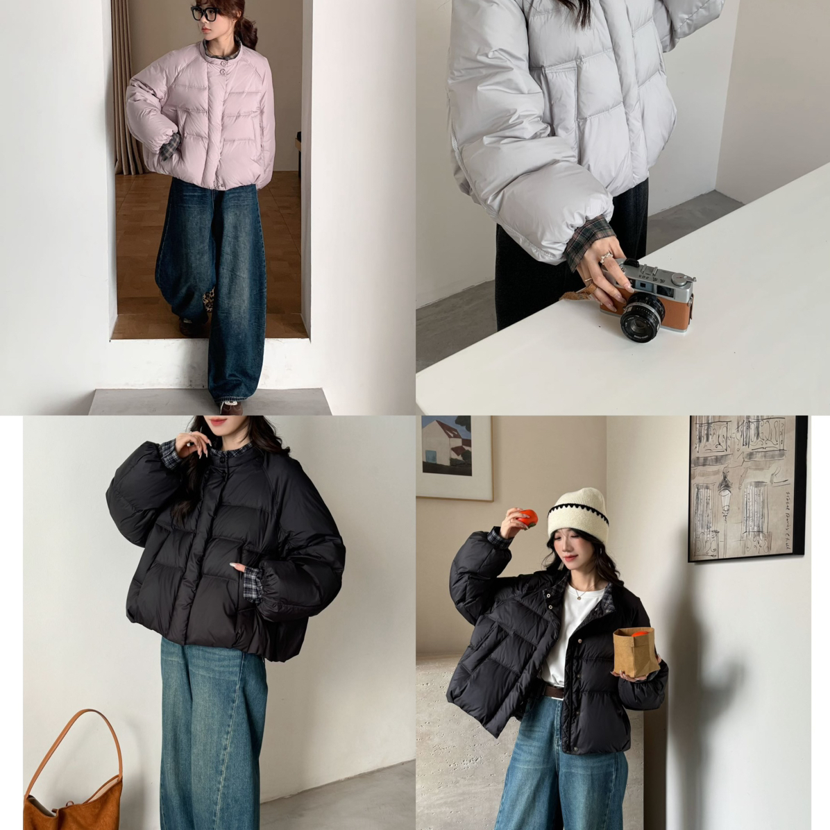 多多新款立领泡芙短款独特超好看流行小个子保暖羽绒服外套1805c