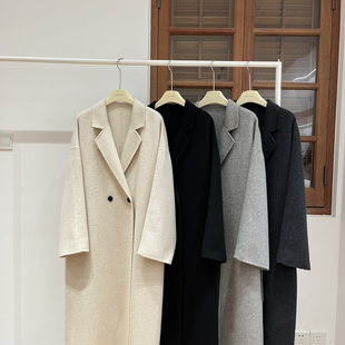 安静 多多店经典 含100羊毛 羊毛外套 6605 赫本风廓形设计感长款
