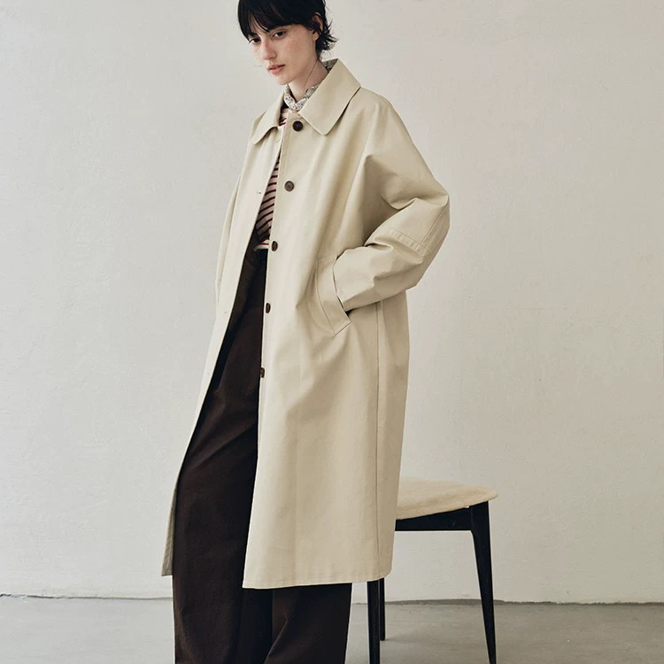 多多法式高级感时尚翻领长款风衣轻薄保暖羽绒服外套976661