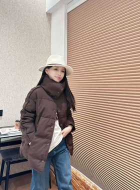 多多设计袖百搭宽松休闲保暖羽绒服外套(配翻领可拆卸)36252