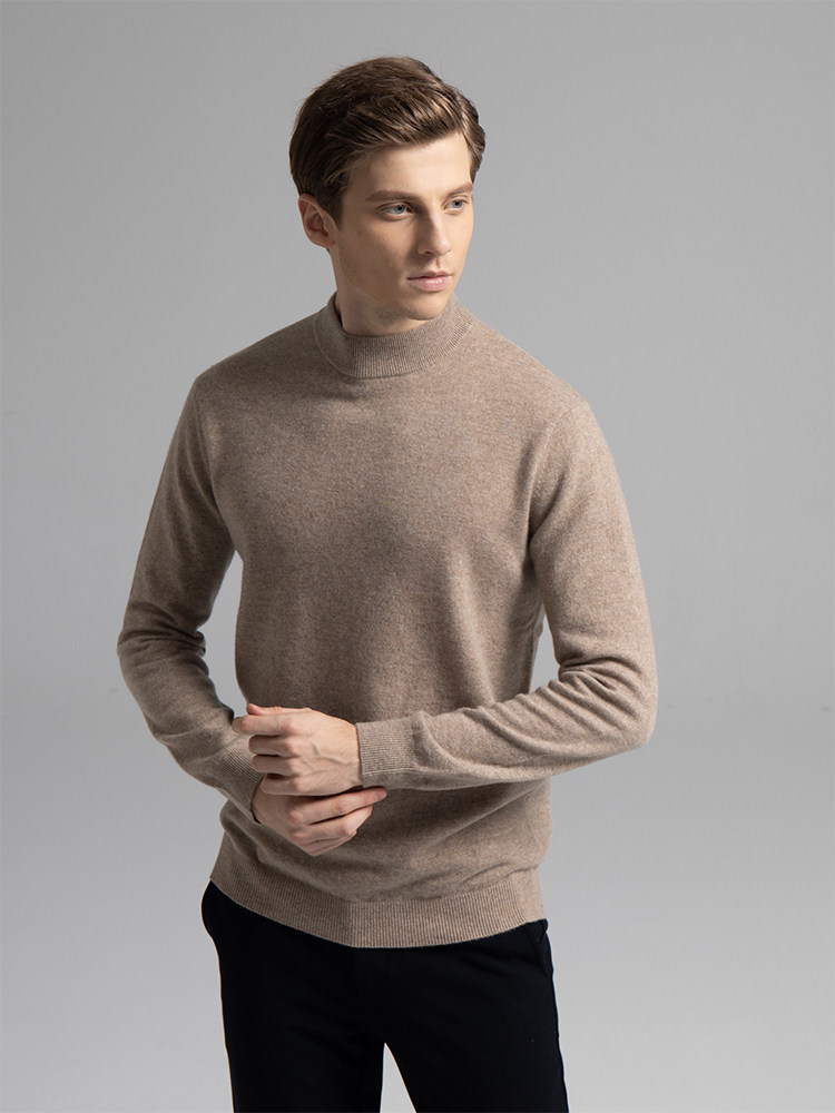 남성용 캐시미어 스웨터 100 순수 캐시미어 하프 터틀넥 남성용 캐시미어 바닥 스웨터 가디건 남성용 가을 겨울 두꺼운 스웨터