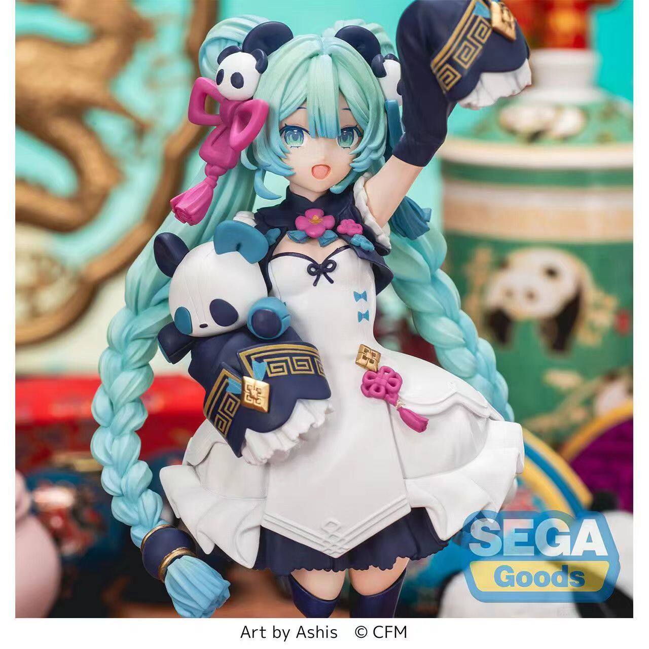 现货 SEGA世嘉 Luminasta 初音未来×国风时装 大熊猫 景品手办