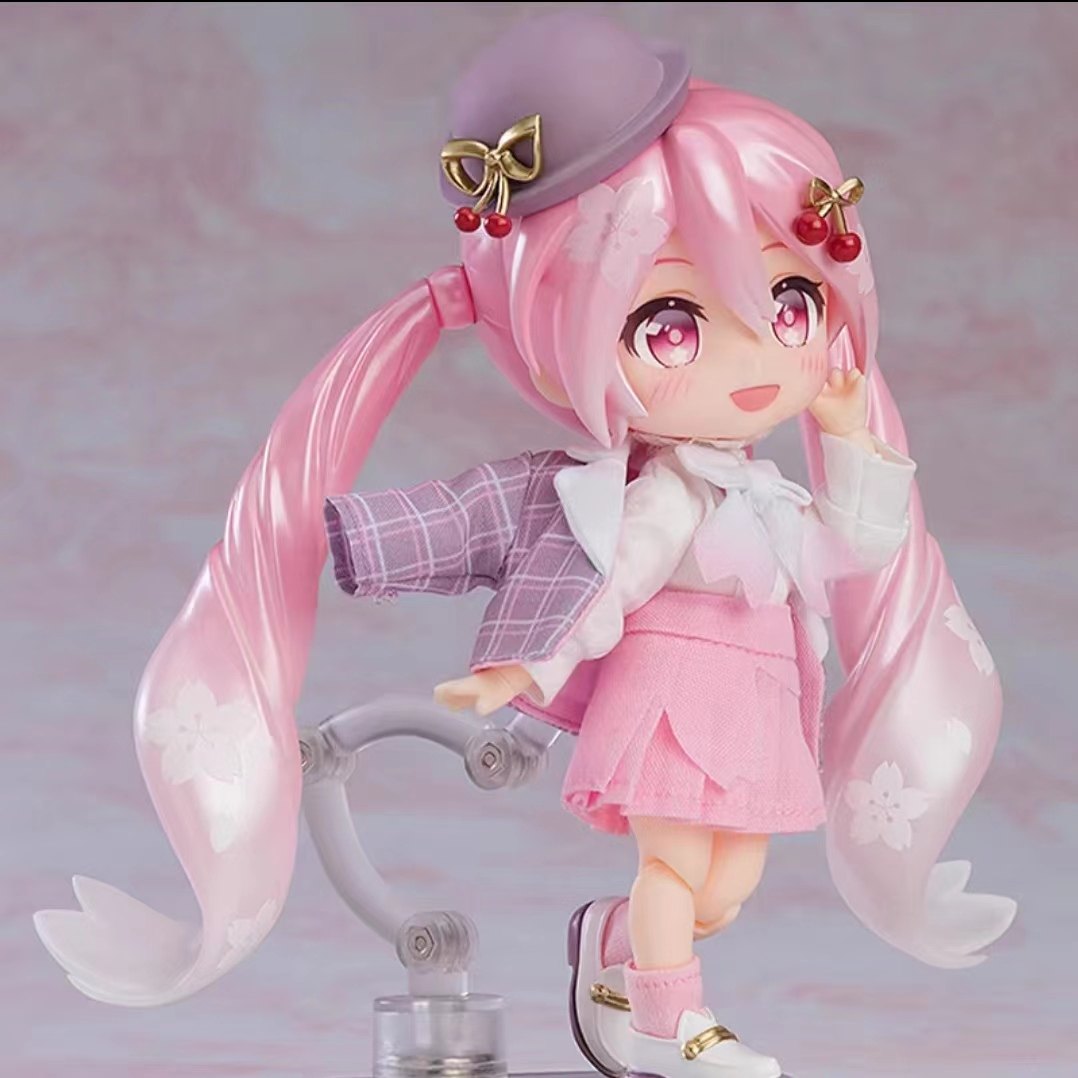 现货 GSC 粘土人 初音未来 樱初音 Rella 赏花 Doll 可动手办