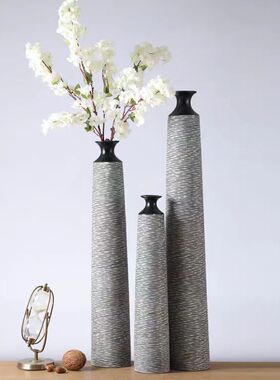 跨境一件代发艺术空间摆件创意软装家居落地花瓶树脂工艺品